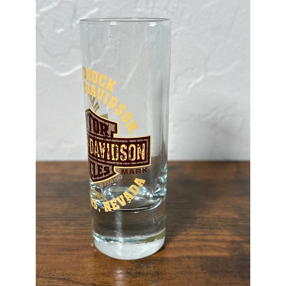 Harley-Davidson Red Rock Las Vegas‎ Nevada Shot Glass 2009 Bar & Shield Logo